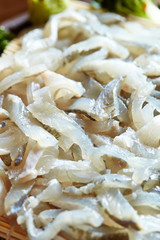 Sashimi, Japanese fresh raw fish dish 