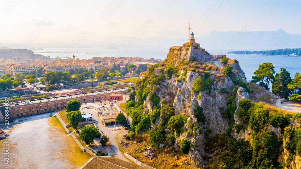 Wall mural panoramic view of kerkyra, capital of corfu island