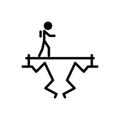 Black solid icon for challenge 