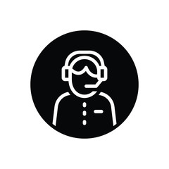 Black solid icon for time is running 