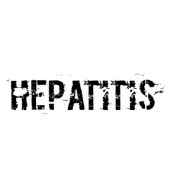 HEPATITIS stamp on white background