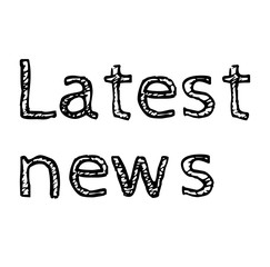 Naklejka premium LATEST NEWS stamp on white background
