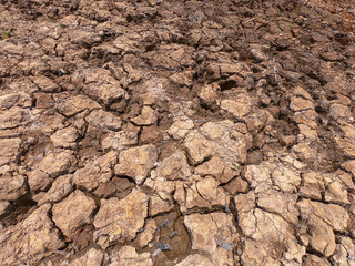 cracked earth on arid area