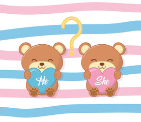 Baby shower of a girl and boy design