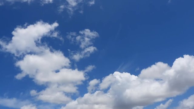 Time lapse blue skies and beautiful rolling clouds