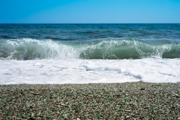 Marine landscape with views of Glass beach.