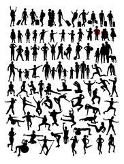 Activity People Silhouettes, art vector design 