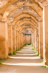 Meknes old city granary walls in Morocco.