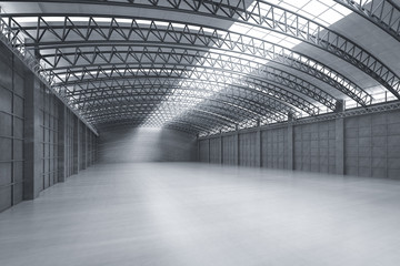 Empty factory interior