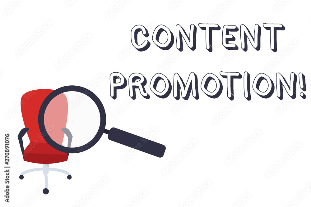 Poster conceptual hand writing showing content promotion. concept meaning about getting content in front of