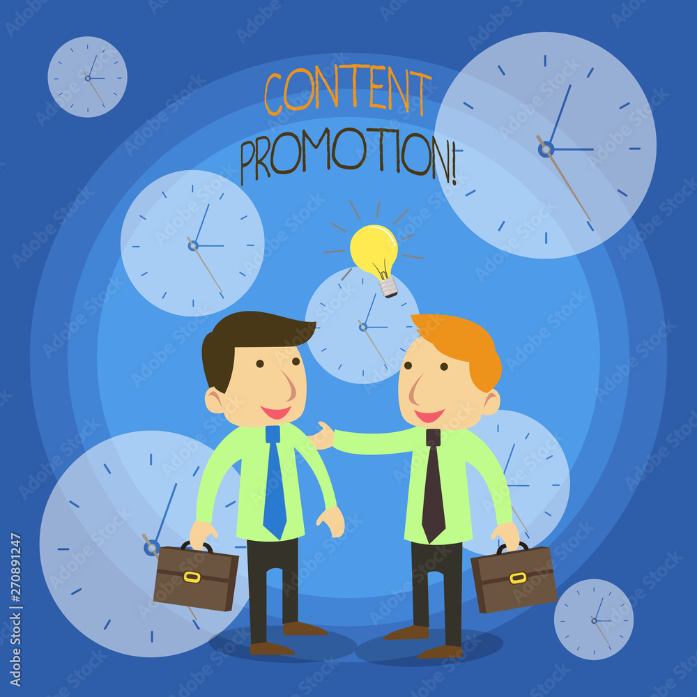 Poster conceptual hand writing showing content promotion. concept meaning about getting content in front of