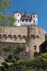 Fototapeta na wymiar the tower of the electoral castle in eltville on the rhine germany