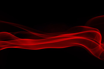 Red Smoke and Fog on Black Background, fire design