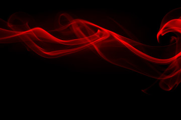 Red Smoke and Fog on Black Background, fire design