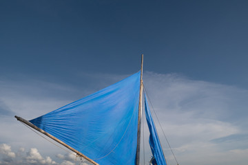 Sails of yachts in the sky