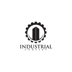 Industrial company logo design vector template icon