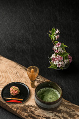 Fototapeta na wymiar 抹茶　茶道　Traditional beauty green tea of ​​Japan