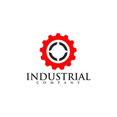 Industrial company logo design vector template icon