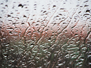 background raindrops on the glass
