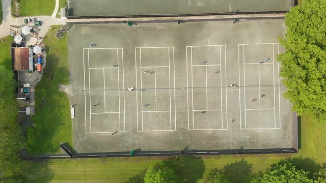 Aerial Drone Tennis courts