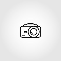 digital camera vector icon on white background