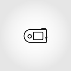 digital camera vector icon on white background