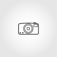 Photo camera vector icon on white background
