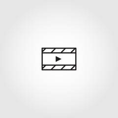 video player vector icon on white background