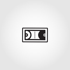 video tape icon. Cassette Vector Icon