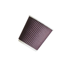 Mockup of coffee paper drinking cup on white background.