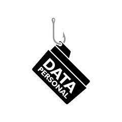 Fishing personal data icon, sign, logo