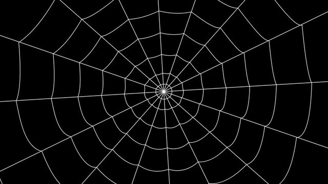 few cobwebs move against a black background