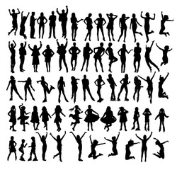People Activity Silhouettes, art vector design