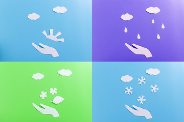 Naklejka premium Four season collage
