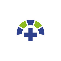 Obraz premium Medical and health care logo design vector template