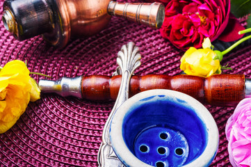 Oriental hookah with rose scent