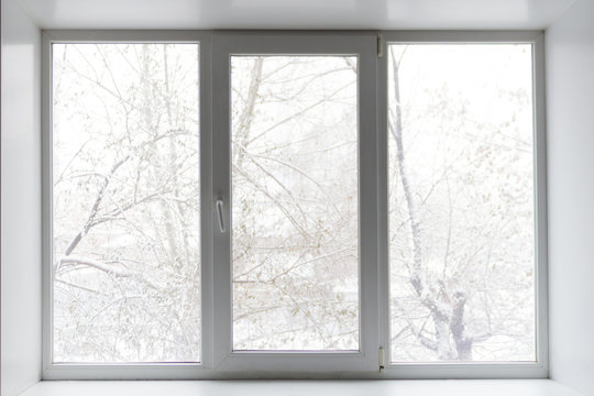 White plastic window toned image