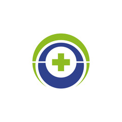 Medical and health care logo design vector template