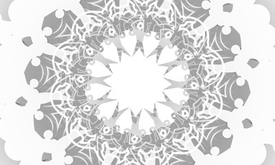 Decorative design element. Patterns with geometric ornament. Circular ornamental symbol. Islam, Arabic and Indian, ottoman motifs. 3D rendering