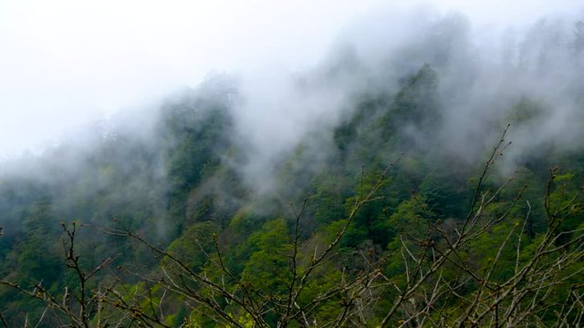 Cloudy natural scenery, Luding County, Ganzi Prefecture, Sichuan province, China.