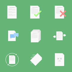Paper and Document icon set.