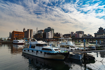 Fototapeta na wymiar port in Yokohama bay, Japan