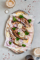 Grilled Breams with Beer