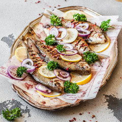 Grilled Breams with Beer
