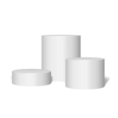 Round Stage Podium Isolated on White Background. 3d Pedestal. Vector illustration. Ready For Your Design. Product Advertising. Vector EPS10