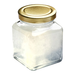 Edible bird's nest on white background and path.