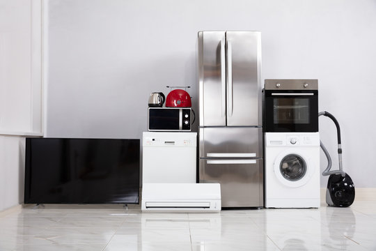 Modern Appliances In New Kitchen Apartment
