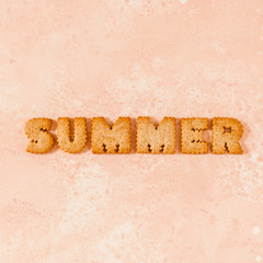 Crackers Arranged as a Word Summer