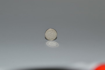 coin on black background