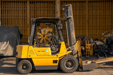 Forklift truck on market autoparts.